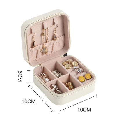 Travel Jewelry Case Small Jewelry Box Portable Jewelry Travel Organizer Display Storage Case for Rings Earring Necklace Bracelet