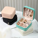 Load image into Gallery viewer, Travel Jewelry Case Small Jewelry Box Portable Jewelry Travel Organizer Display Storage Case for Rings Earring Necklace Bracelet
