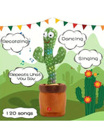 Load image into Gallery viewer, 1pc-Dancing Talking Cactus Toys Singing Mimicking Cactus Electronic Light Up Plush Toy
